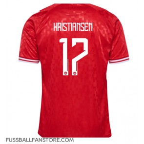 Dänemark Victor Kristiansen #17 Replik Heimtrikot EM 2024 Kurzarm